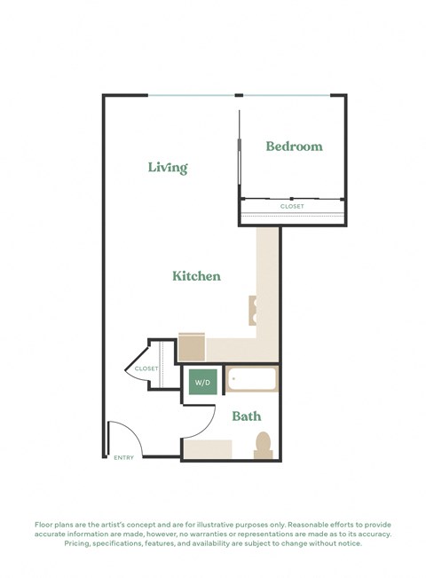 this floor plan is an approximation of a 1 bedroom floor plan